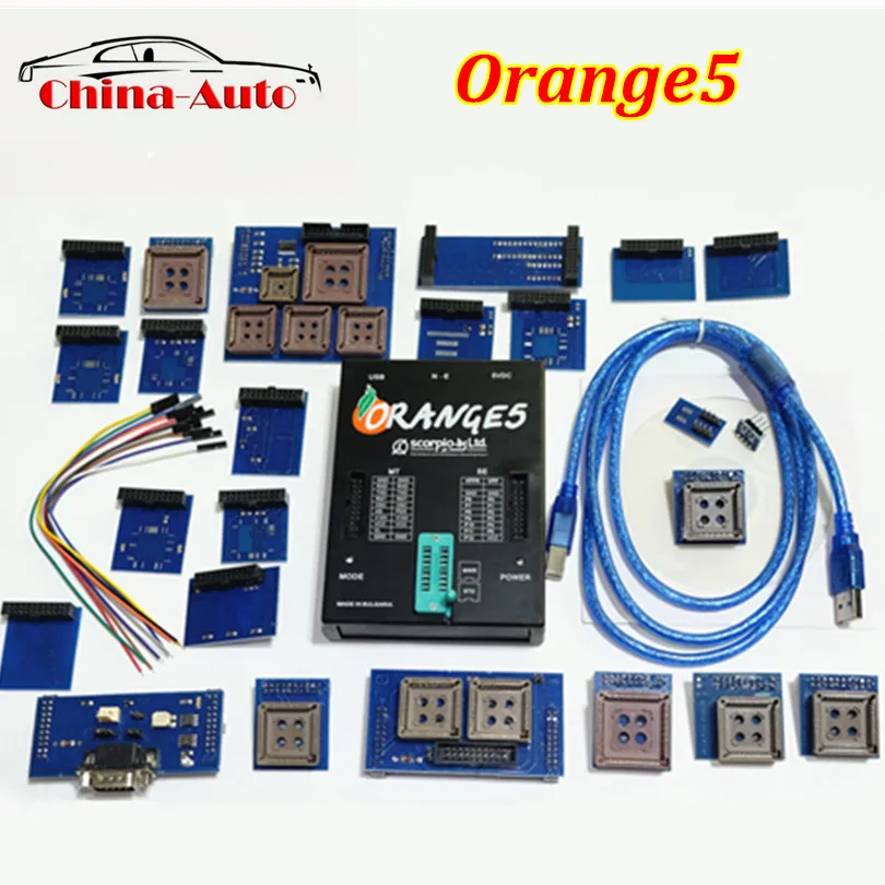 OEM Orange5 plus v1.35 программатор устройства оранжевый 5 с полным адаптером Улучшенная функция программного обеспечения оранжевый 5 плюс с USB dongle - Цвет: orange5