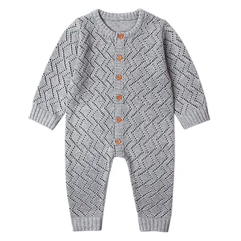 

2019 Newborn baby boy rompers Toddler Jumpsuit Girls Candy Color Knitted Baby Clothes Infant Boy Overall Children Outfit Spring/