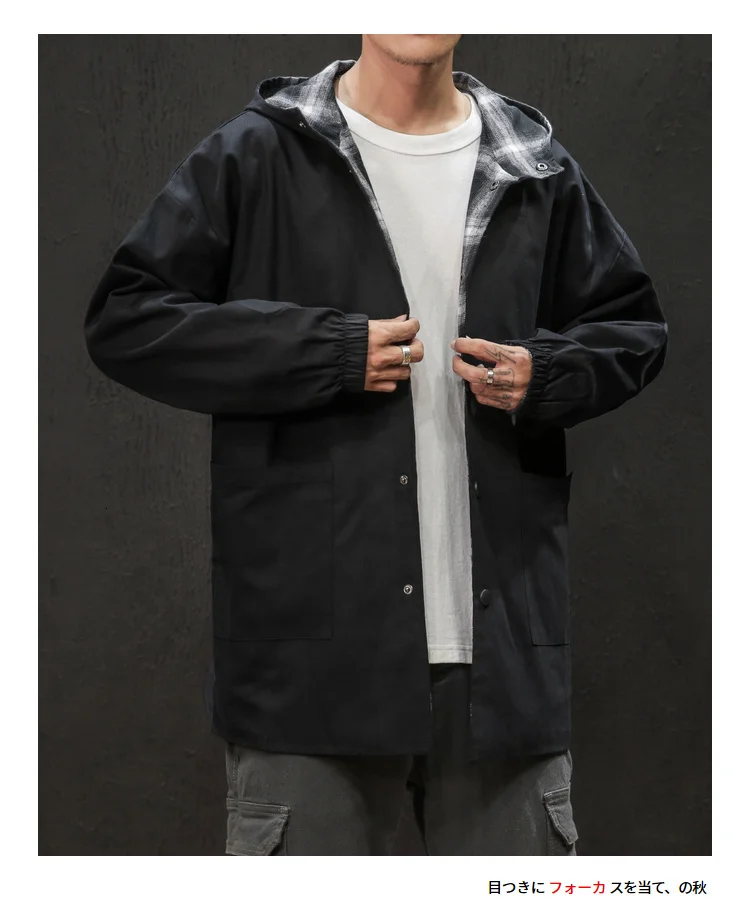 Autumn New Double-faced Jacket Men's Fashion Retro Casual Plaid Jacket Man Streetwear Wild Loose Hip Hop Bomber Jacket M-5XL