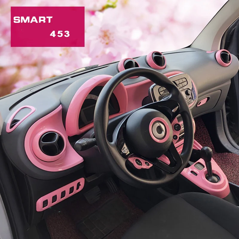 Rosa Auto Innen Dekoration Abdeckung Für Mercedes Smart 453 Fortwo Forfour  Shiny Stilvolle Mädchen Zubehör - AliExpress