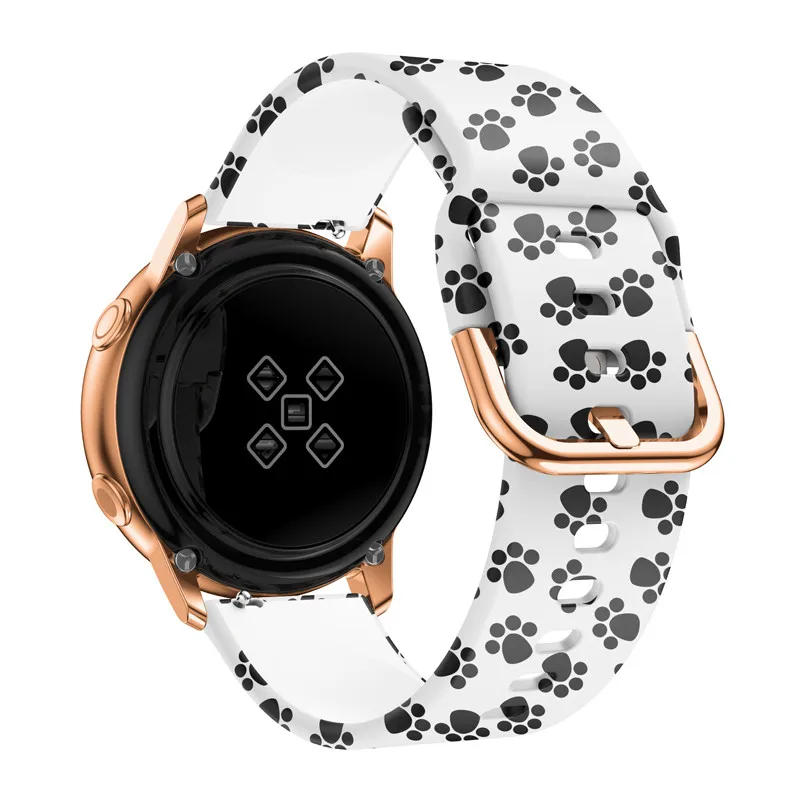 20 мм силиконовый ремешок для samsung Galaxy Watch Active 2 браслет с принтом для samsung Galaxy Watch 42 мм регулируемый сменный ремешок - Цвет ремешка: 2