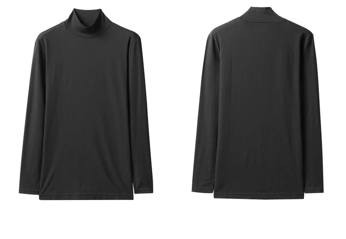 Giordano Мужская футболка G-Warmer Водолазка однотонная футболка полипропиленовый хлопок спандекс смешанная ткань теплая Poleras Hombre 01219603