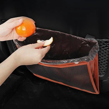 

LED Car Trash Can Organizer Garbage Holder Car Storage Bag Accessories Auto Door Seat Back Visor Trash Bin Paper Dustbin