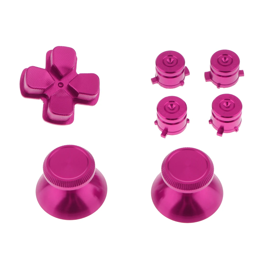 Rose Red as describ Thumbsticks Thumb Grip+ хром D-pad для sony PS4 DualShock консоль мод набор - Цвет: Rose Red as describ