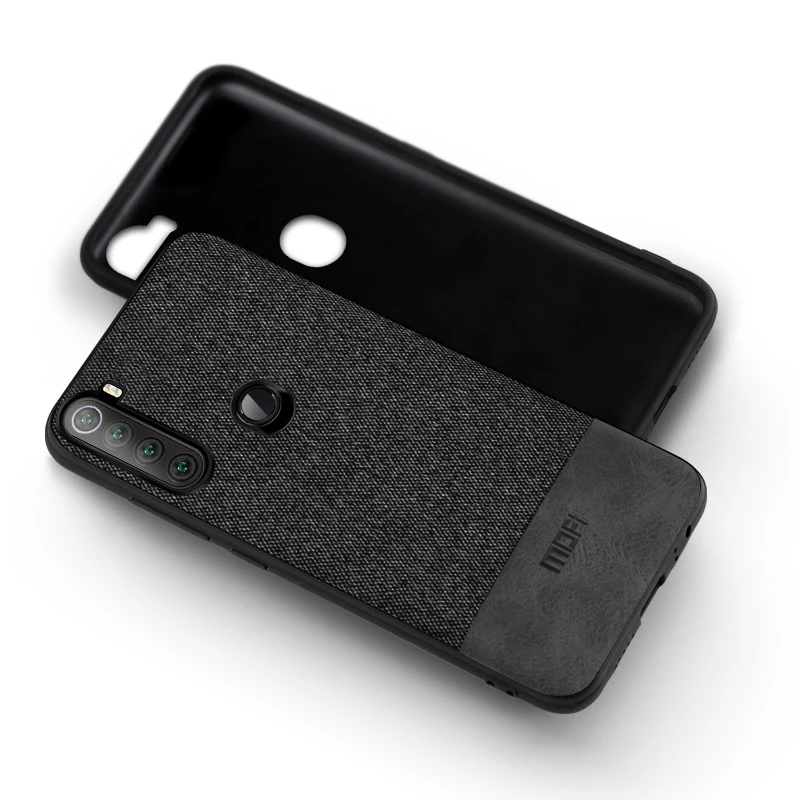 Для Xiaomi Redmi Note 8 чехол-накладка MOFi Redmi Note 8 Pro задняя крышка магнит ткань note8 противоударный жесткий чехол - Цвет: black with gray