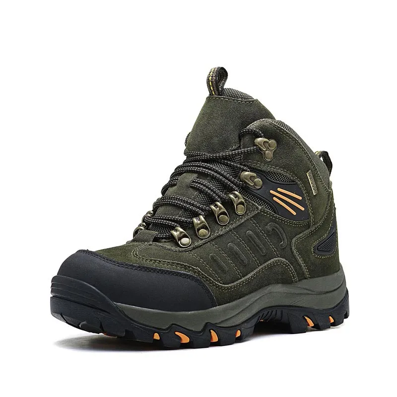 

Autumn & Winter Couples Hight-top Hiking Shoes Outdoor High Cotton-padded Shoes Warm plus Velvet Snow Boots Waterproof Anti-slip