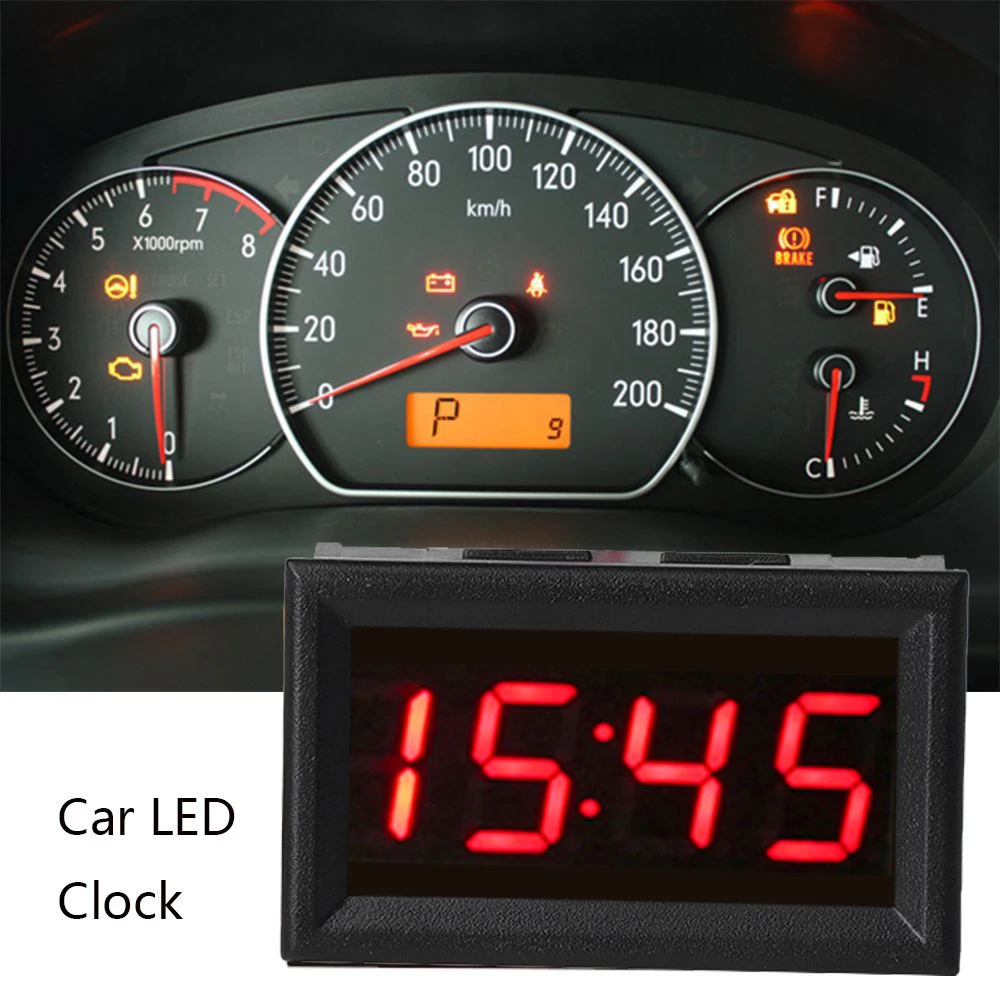 Universal Car Clock Automotive Electronic Clock Car LED Time Display