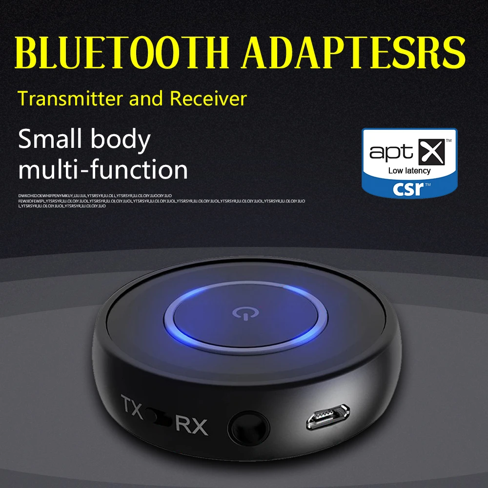 Jelly Comb Bluetooth 5.0 Transmitter Receiver 3.5mm Jack APTX HD LL Wireless Adapter Music for TV Car Bluetooth Audio Receiver