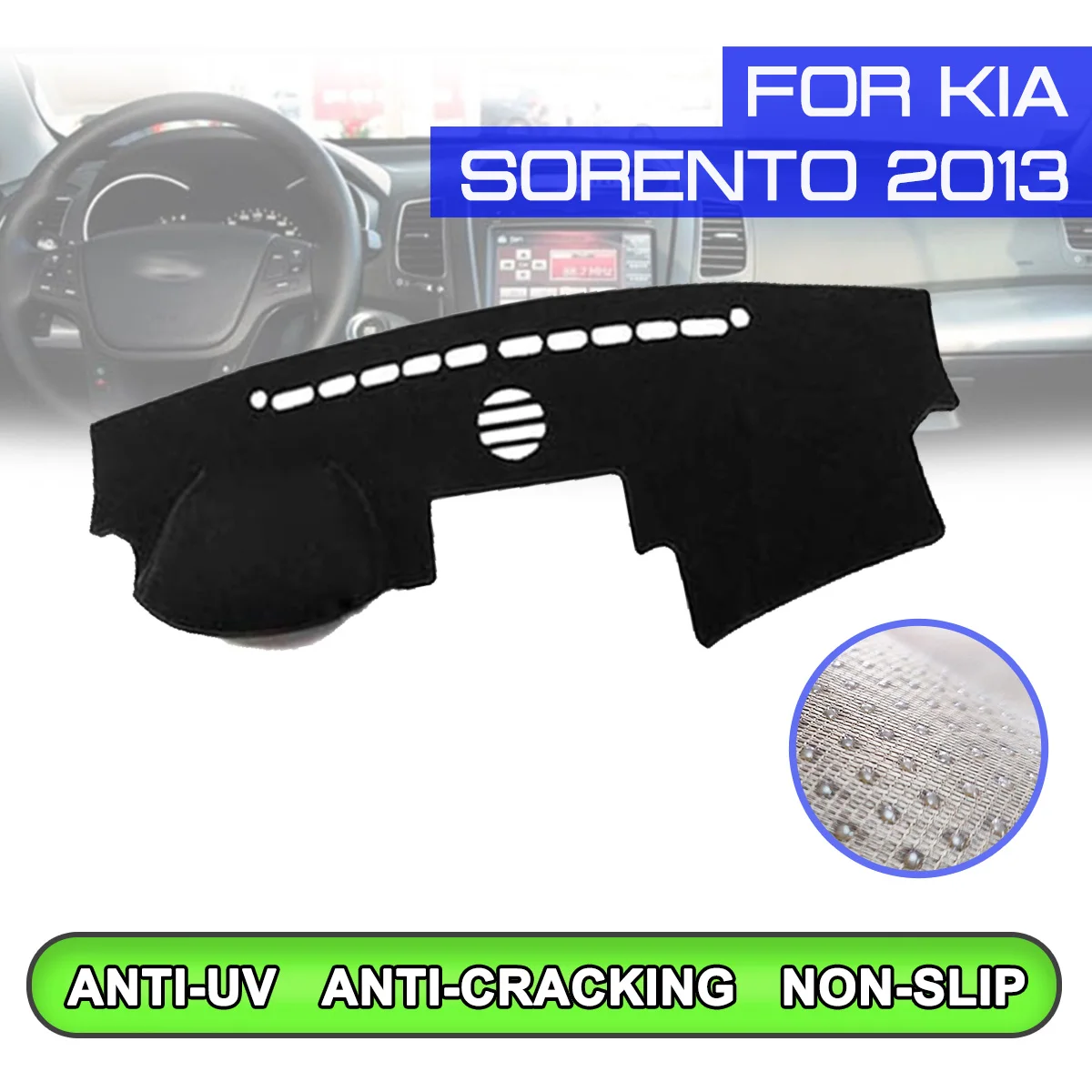 Car Dashboard Mat Anti dirty Non slip Dash Cover Mat UV Protection