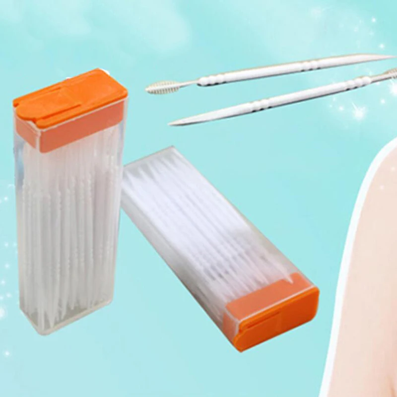 Портативная двойная квадратная коробка, ультратонкая зубная нить, пластиковая щетка плюс в прозрачном корпусе