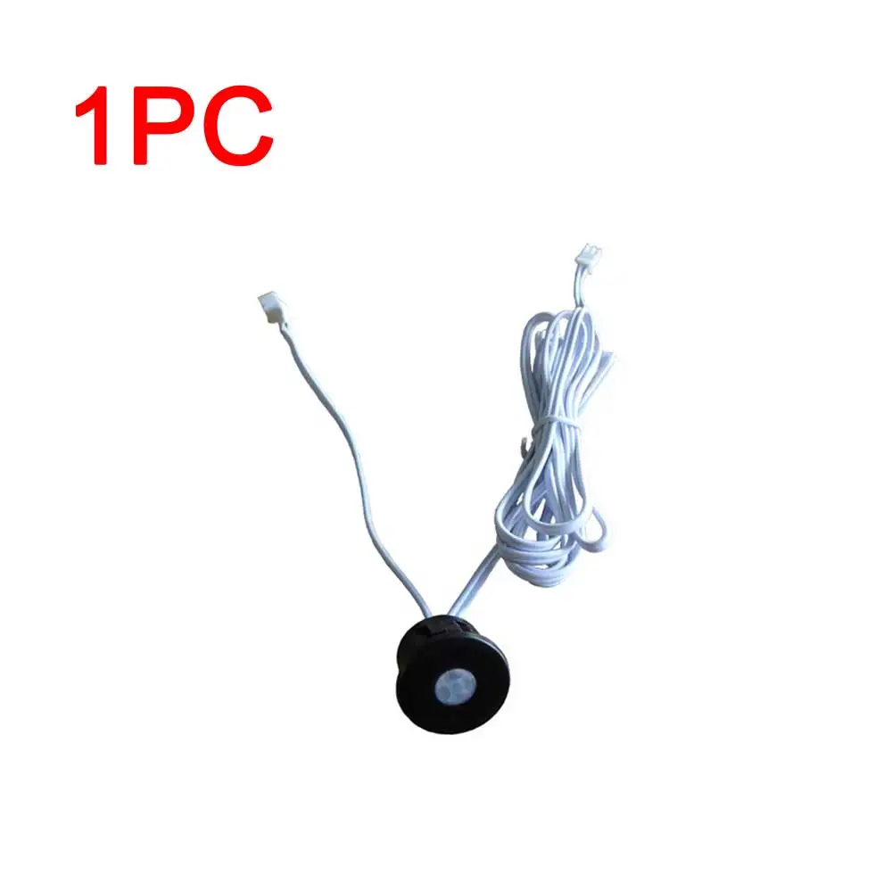 1PC Black Светильник с датчиком движения, 12 В, сенсорный выключатель, Автоматический Инфракрасный светодиодный PIR датчик движения для туалета, коридора - Цвет: 1PC Black