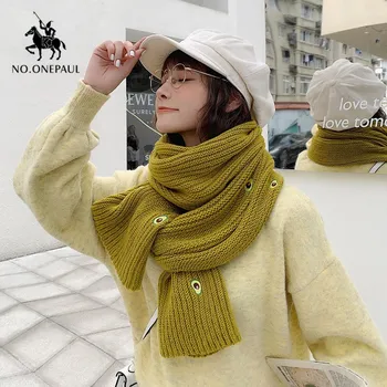 

NO.ONEPAUL New knitted scarf women autumn and winter and autumn long scarf wild warm wool scarf multi-color fashion ladies scarf