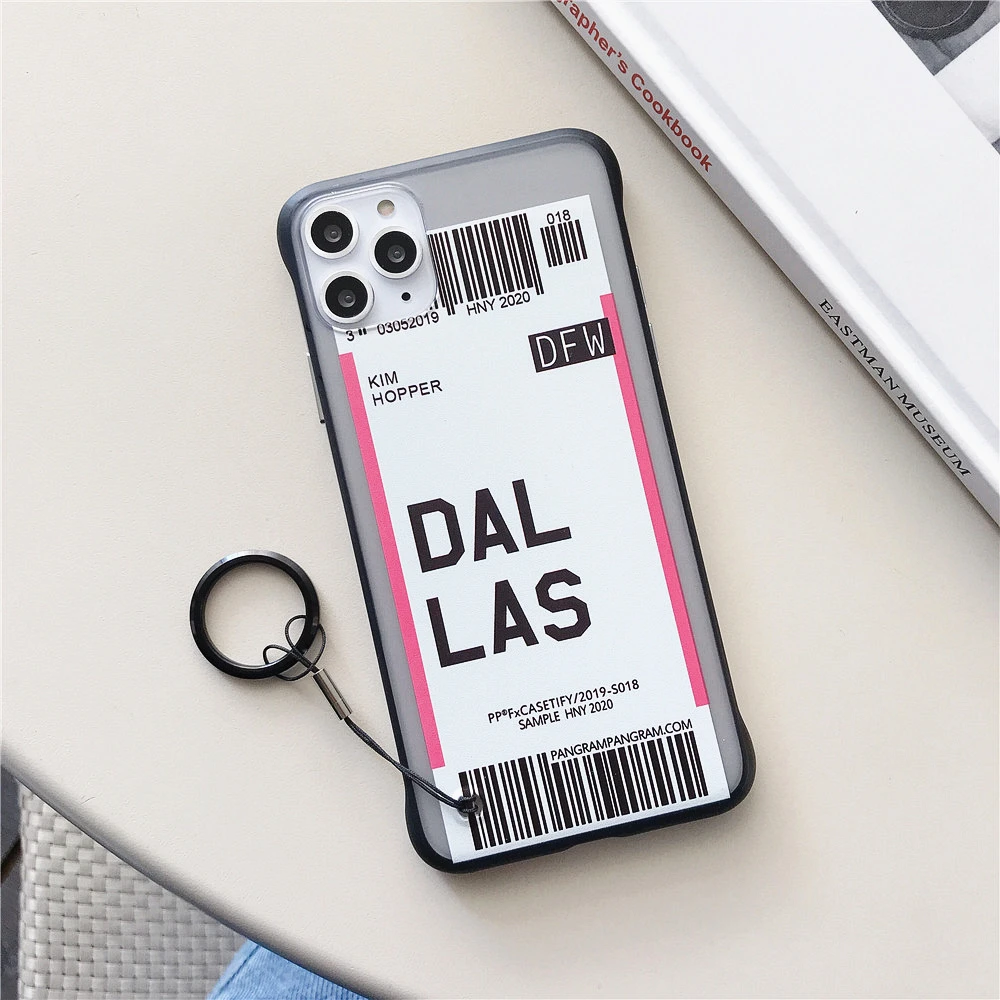 Ins US City Label Bar code Phone Case For iPhone 11 Pro Xs MAX XR X 6 s 7 8 plus Simple letter new York Clear silicon Cover Capa - Цвет: 18