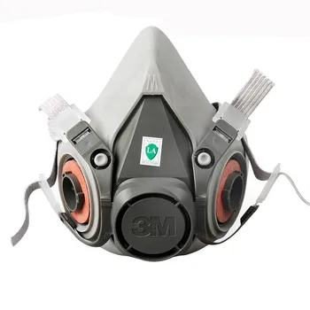 

Dust Gas Mask With Safety Half Face Gas Respirator Two Filters Safety Gas Mask For Painting Spraying Pollution Workplace Protect