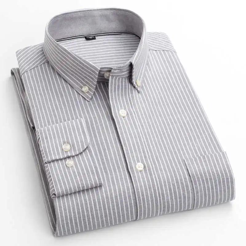BOLUBAO, мужская повседневная рубашка, модная, хлопок, длинный рукав, в клетку, белые рубашки, однотонный, мужской смокинг, рубашка, платье, рубашки - Цвет: GrayWhite 1926-21