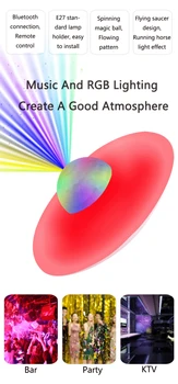 

86v-265v RGB Bluetooth LED UFO Light E27 30W Music Playing Lamp Bulb With Remote Control Portable Audio Video Speaker