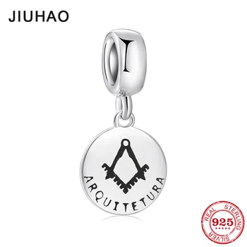 

925 Sterling Silver Charms architecture Sign Charms pendants Fit Original Designer Charm Bracelet Jewelry making arquitetura