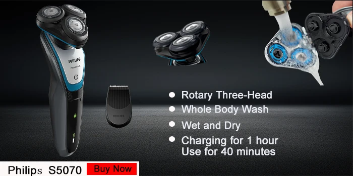 Philips S1060 электробритва перезаряжаемый моющийся станок для бритья с тремя плавающими головками для мужчин с тройным лезвием водонепроницаемый