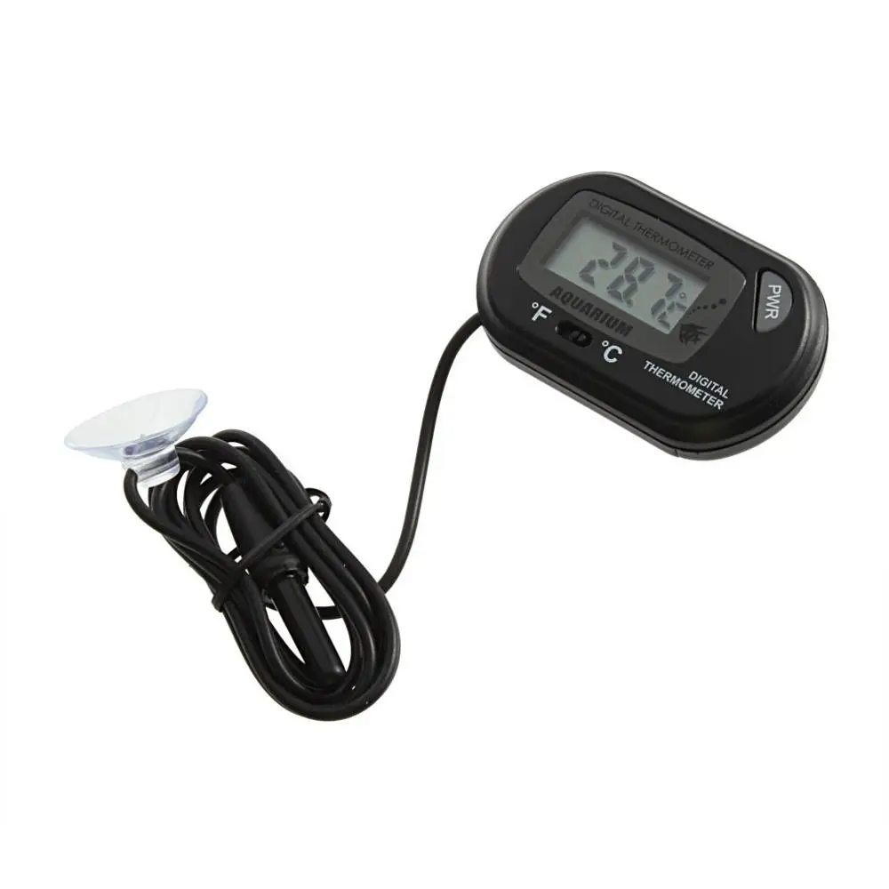 

Mini Black Aquarium Fish Tank Water Submersible Waterproof Digital LCD Thermometer Little Sensor Wired