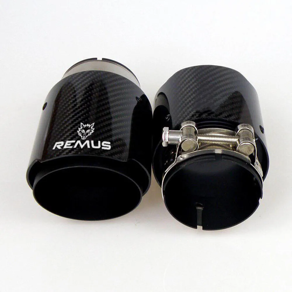 remus Matt Black Pipe Carbon Fibre Stainless steel Universal Automobile exhaust pipe Muffler Pipe for bmw e46 exhaust muffler tip exhaust trim pipe exhaust pipe muffler
