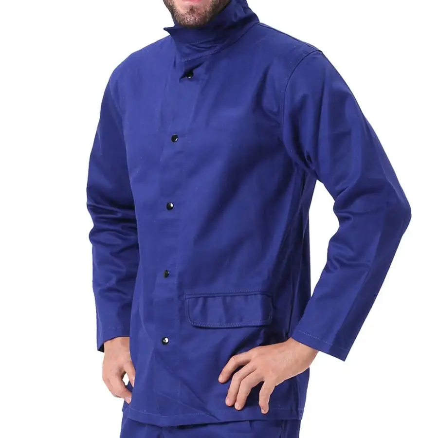 Рабочая одежда износостойкая огнестойкая сварочная защитная одежда костюм безопасности сварщик Рабочая Защита Синий