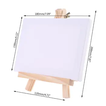 

Mini Canvas Natural Wood Easel Set For Art Painting Drawing Craft Wedding Supply