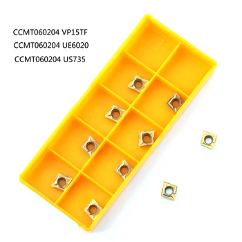 

10pcs CCMT060204 VP15TF UE6020 US735 Internal turning tool metal lathe tools tool Milling tool tungsten carbide ccmt 060204
