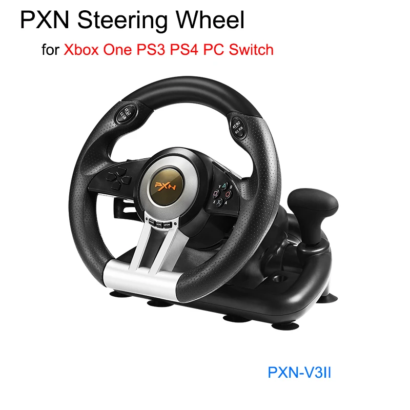 

PXN Steering Wheel for Xbox One PS3 PS4 PC Switch Racing Gaming Remote Controller Vibration Dual Motor with Foldable Pedal