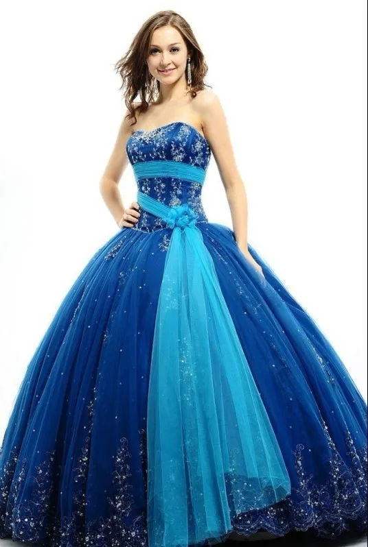 Многоцветный Пояс на заказ корсет сзади синий бисером без бретелек Vestido De Debutante 15 лет бальное платье подружки невесты - Цвет: Многоцветный
