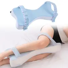 Travesseiro de espuma para joelho, perna em forma de coração, travesseiro de perna de espuma com memória, travesseiro de perna para mulheres grávidas, correias duplas