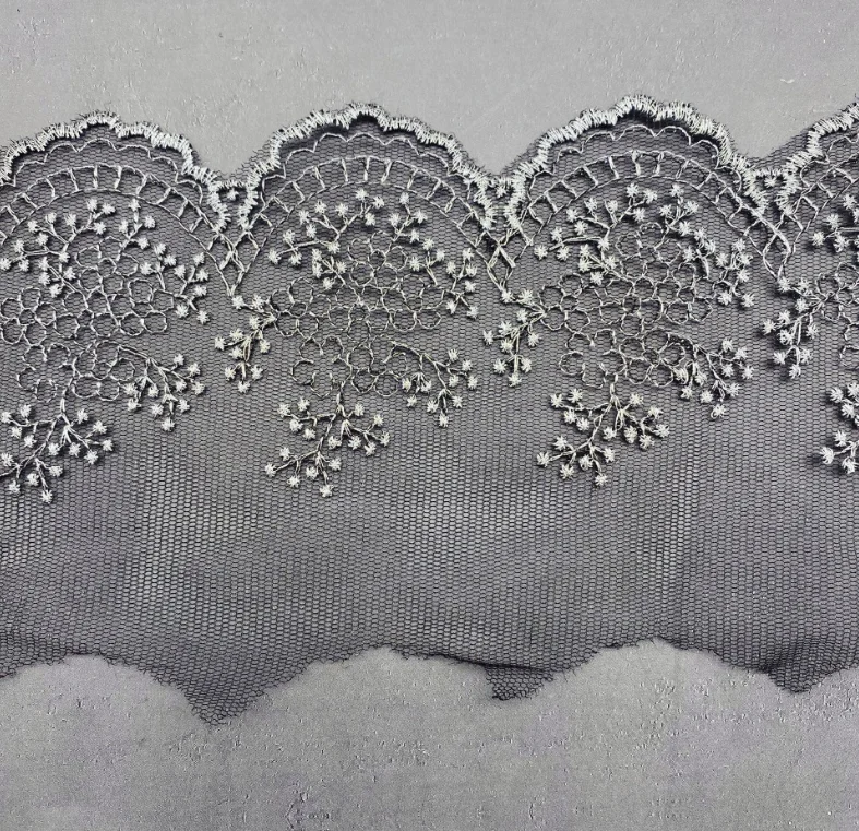 Elegant Gold and Silver Floral Venice Guipure Lace Trim - 2 Meters, 10.5cm Wide