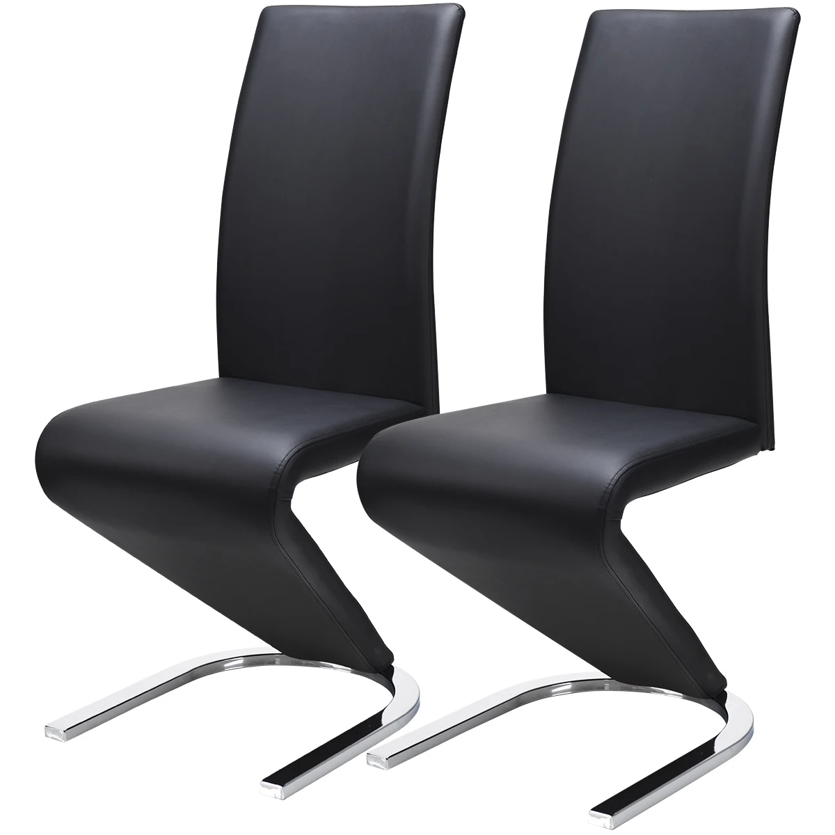 Обеденные стулья Costway из искусственной кожи с высокой спинкой мебель для дома и