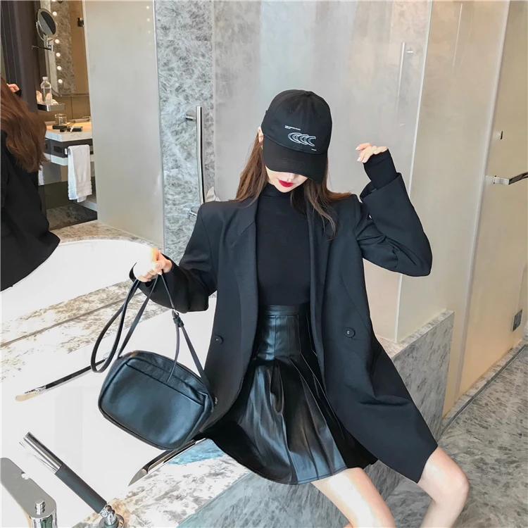 Цена нетто для фотосессии! Hong Kong стиль ретро шик элегантный повседневный утягивающий отложной воротник костюм куртка Женская мода 69
