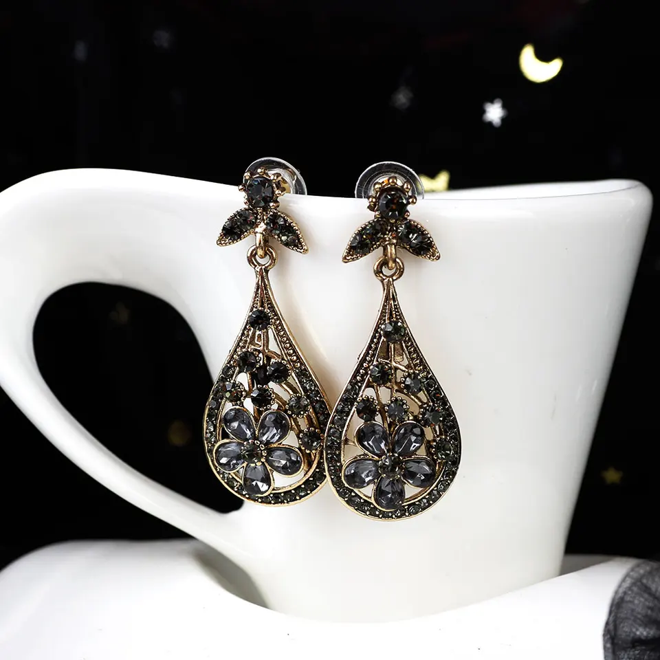 Dark Grey Disco Ball Earrings - Single Tier — Ultra Bella