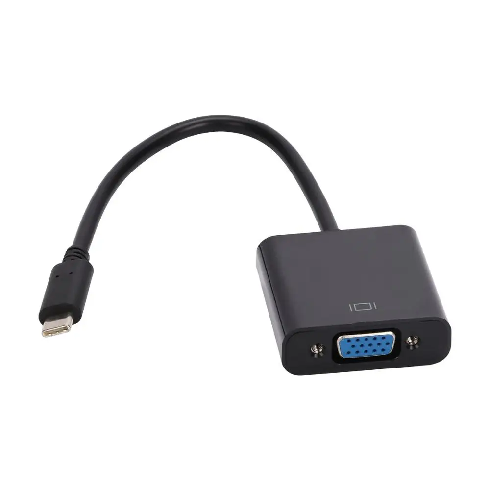 USB3.1 type C к VGA Кабель-адаптер USB-C мужчин и женщин VGA конвертер передачи видео 1080P для type-C Интерфейс ПК MacBook