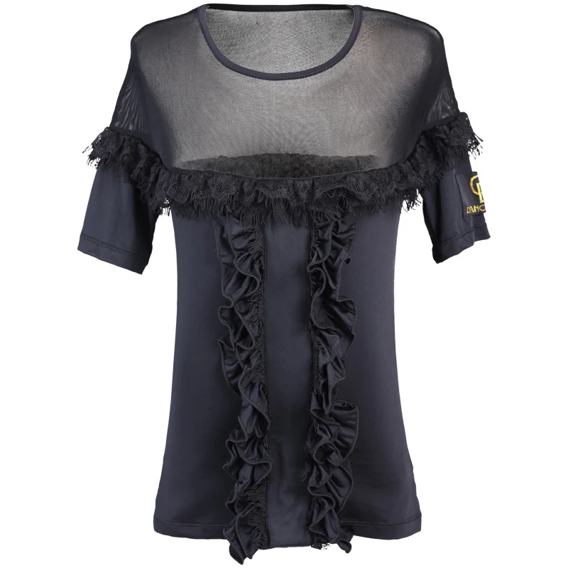 Tops Новые Топы Для латинских танцев, Детская Одежда для танцев, костюм для девочек, черные топы, одежда для латинских танцев, одежда для бальных танцев, топы для латинских танцев, BL2525 - Цвет: Tops