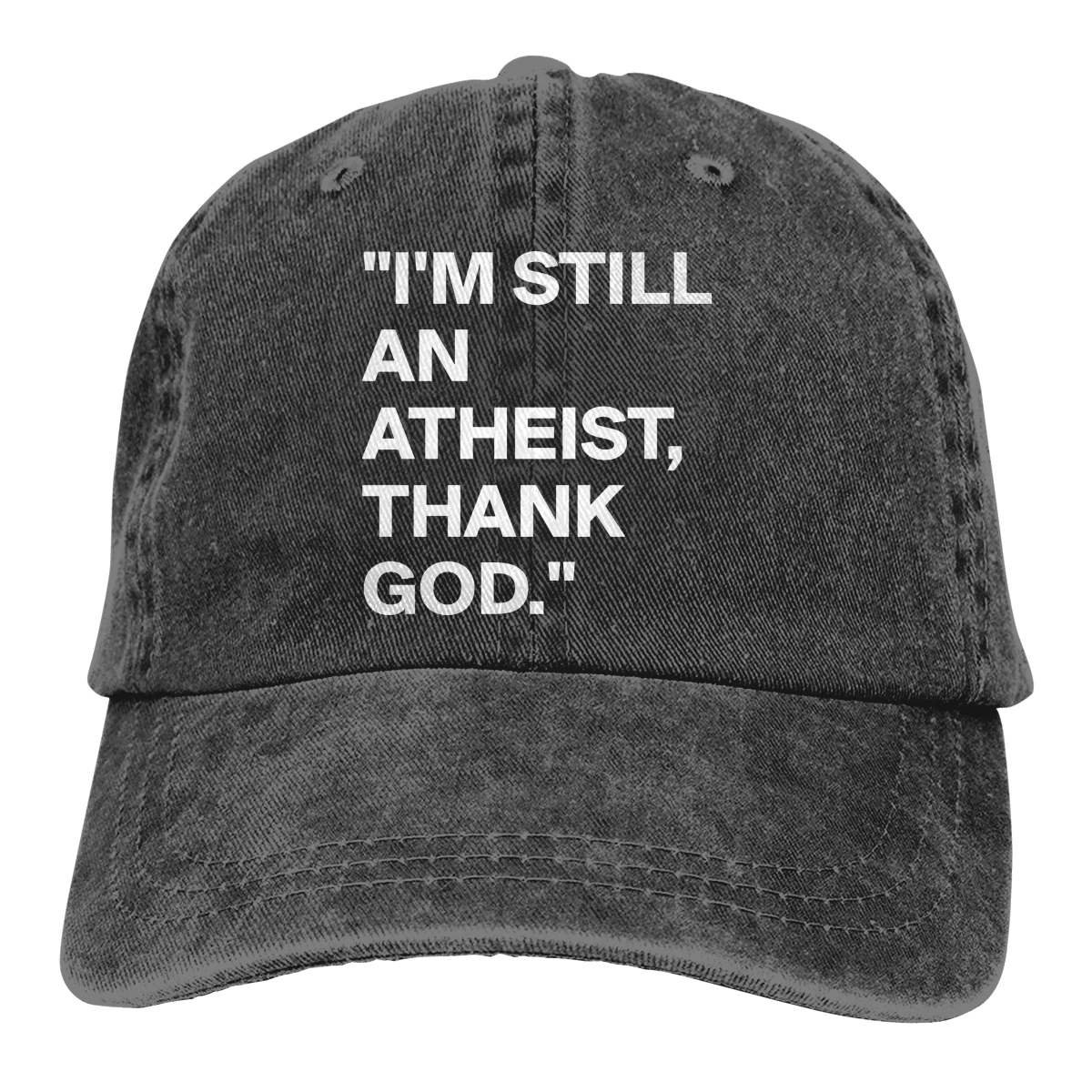Thank God I'm Atheist Casquette черные унисекс Мужские Женские джинсовые бейсболка с ремешком кепки Регулируемая шляпа для гольфа папа