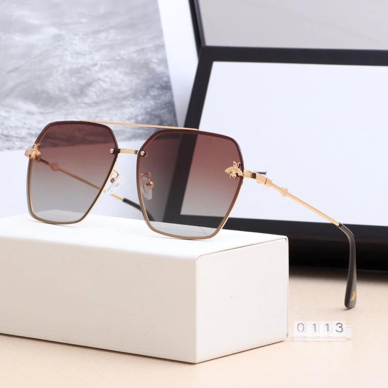 

Luxury Brand Design Polarized Sunglasses Women 2019 Fashion Driving Hexagon Square Sun Glasses UV400 Gradient transparent lens