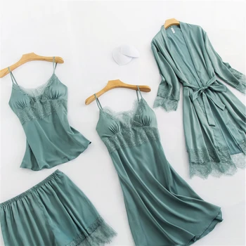 

Satin Pajamas Pajama Shorts Set Pijama Mujer Pyjamas Home Clothes Silk Sleepwear Loungewear Pj Set Pijamas Sleep Women