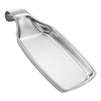 

4 Pack Spoon Rest,Stainless Steel Spoon Rest Holder for Kitchen,Spatula Ladle,Brush and Other Cooking Utensils
