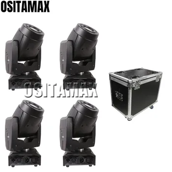 

4+flightcase Mini Spot 60W LED Moving Head Light Focus Disco DJ Equipment Rotation Spot Moving Head Stage Wedding Lighting Party