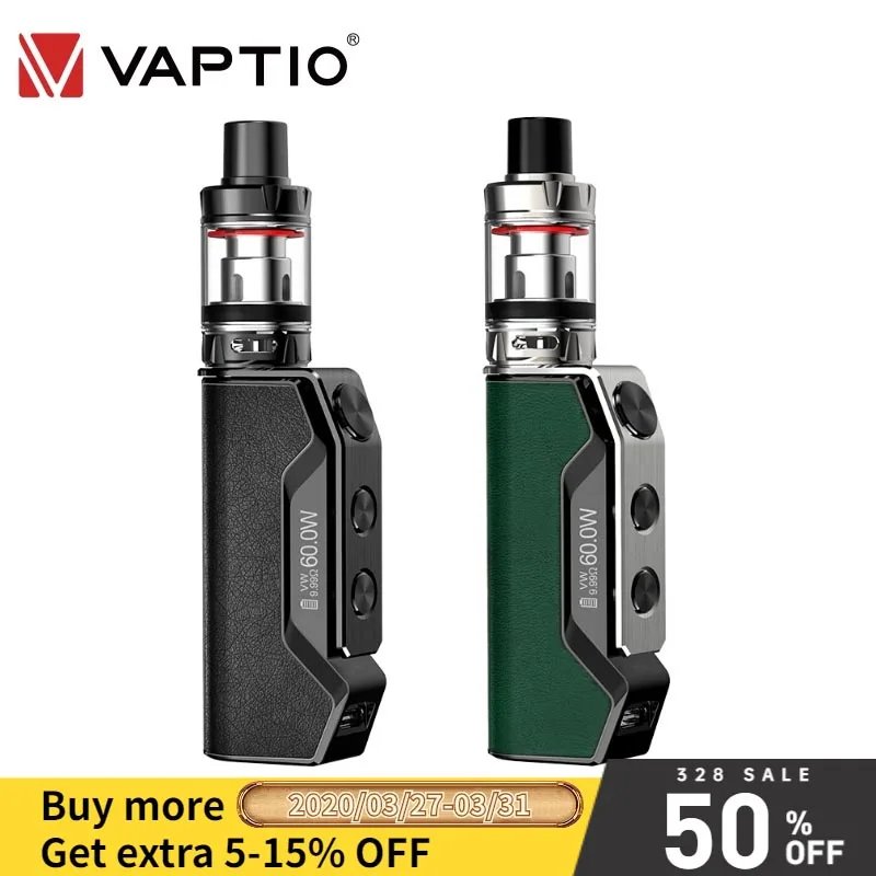 

Vaptio FRAGG 60 vape electronic cigarette kit 60W vape box mod max 2.0ml tank 0.69-inch screen 2000mAh built-in battery vapour