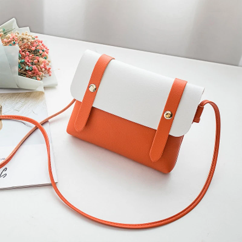 

2021 New Style European And American Style One-shoulder Handbag Korean Style Personality Rivet Hit Color Fashion