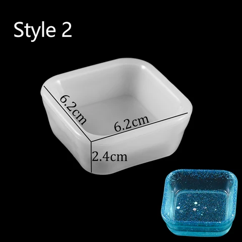 Heart Square Silicone Epoxy Resin Mold Tools Liquid Silicone Transparent Dish For DIY Jewelry Making Finding Supplres