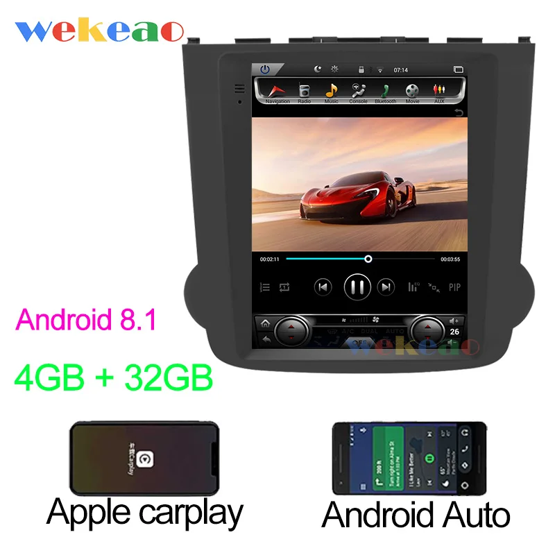 Wekeao вертикальный экран Tesla стиль 10,4 ''Android 8,1 автомобильный Dvd мультимедийный плеер для Honda CRV радио Automotivo 2009-2012 4G - Цвет: Android Car Radio