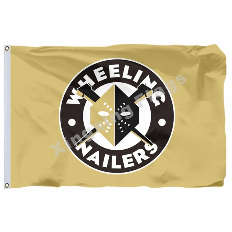 Wheeling Nailers Indy топливный флаг ECHL баннер с модифицированным флагом США 3ft X 5ft полиэстер летающий размер 90X150 см - Цвет: Wheeling Nailers