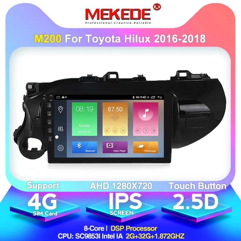 Mekede M400 Android 10 0 для Toyota Hilux 2016 2017 2018 автомобильный мультимедийный плеер навигация GPS