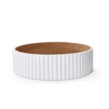 

Cat Catnip Scratch Board Round corrugated paper Nail Scraper Mat Bed Pad Scratching Cardboard for Kittens Medium Cats