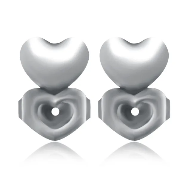 hot sale New magic heart butterfly clover Earring lift Backs Support Hypoallergenic Earrings Lift Lifters Fits All Post Earring silver heart