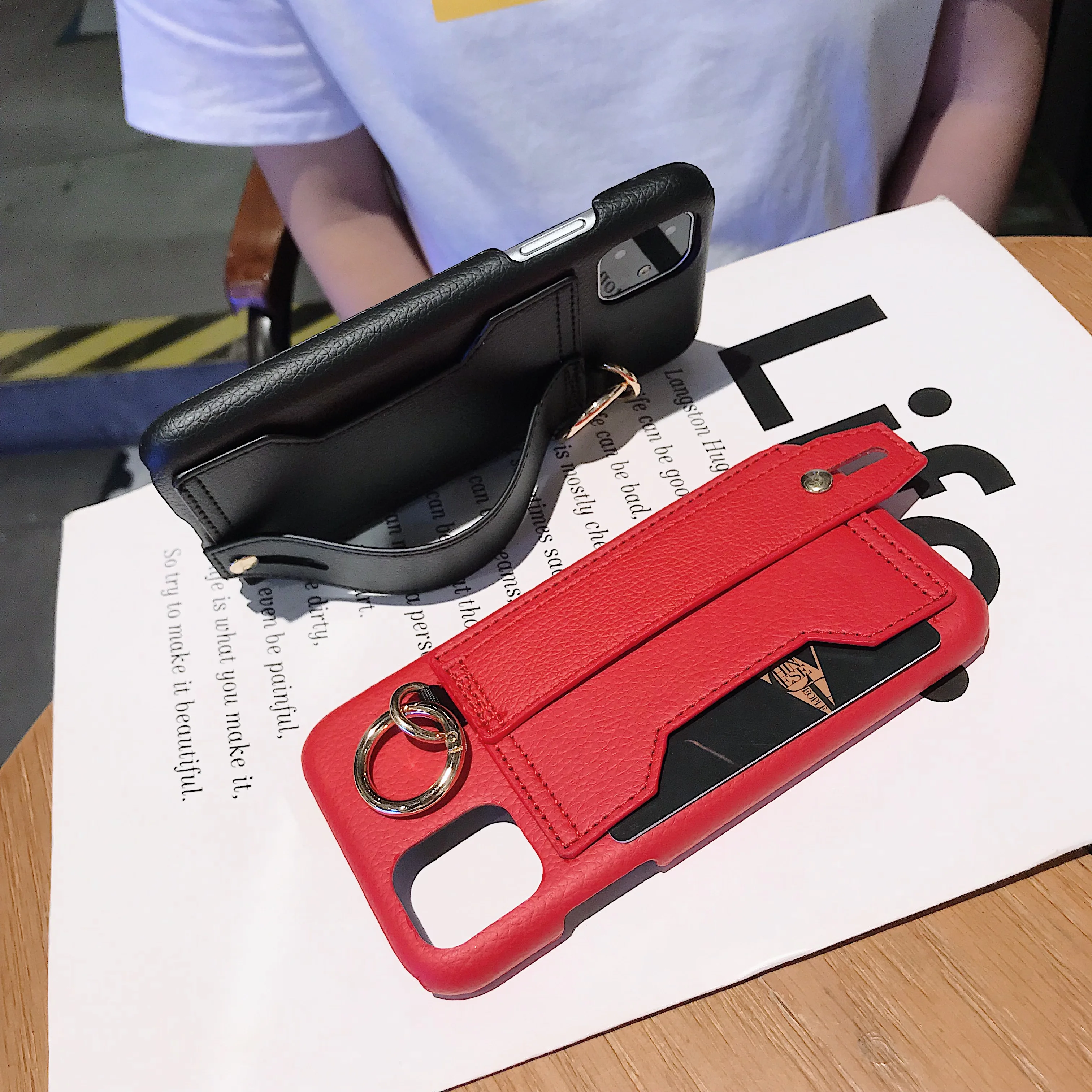 Кожаный чехол с ремешком на запястье для iPhone XS Max 8 6S 7 Plus X XR 12 11 Pro Max|Бамперы| |